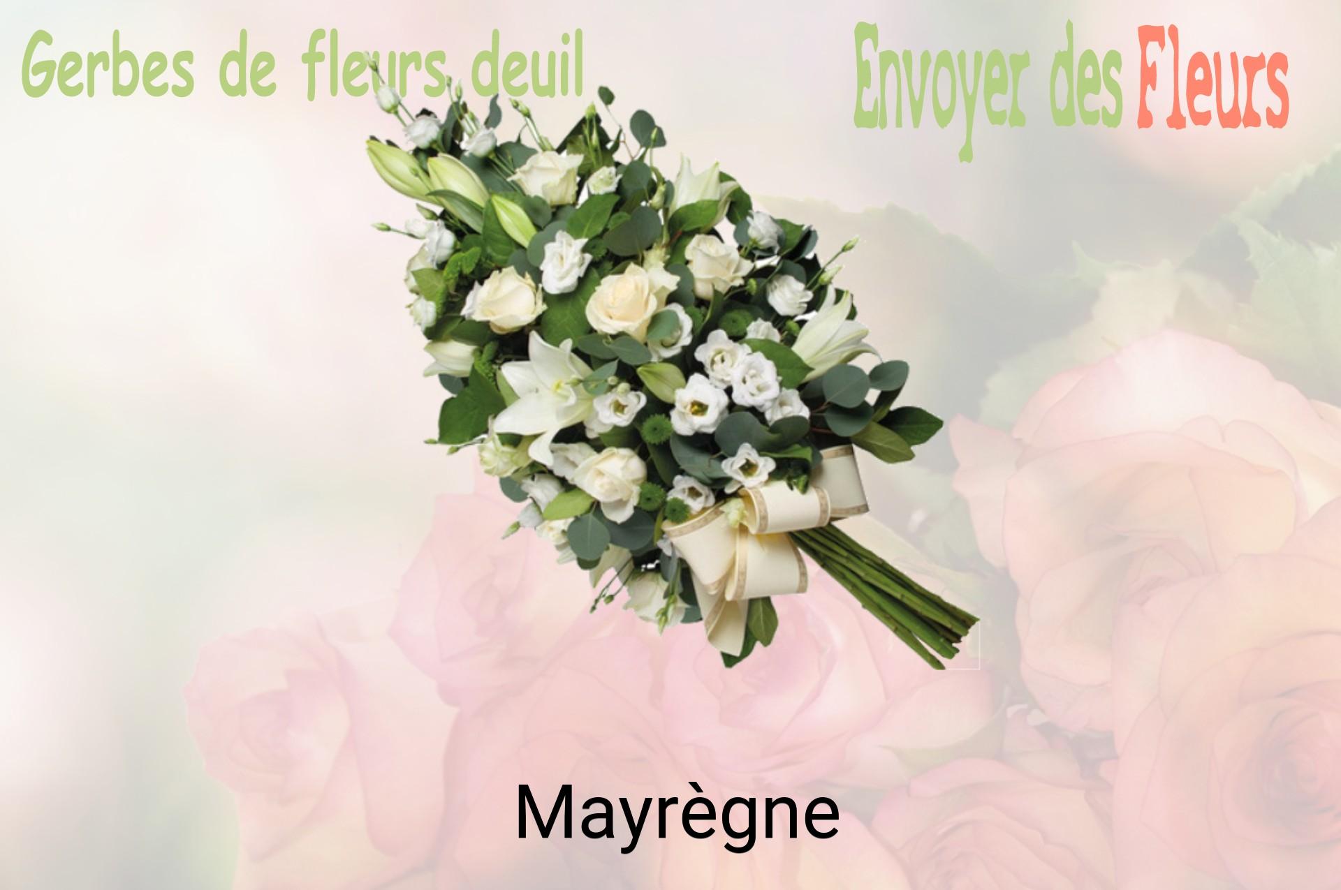 Gerbe de fleurs de deuil livrée à Mayrègne